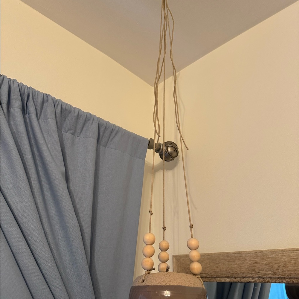 Boho Hanging Pendant Light with Beads
